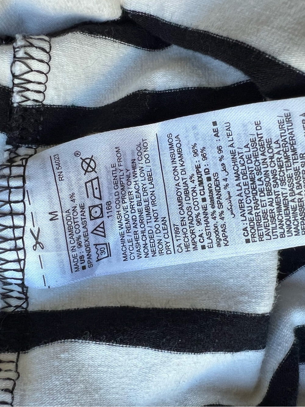 Old Navy Black & White Striped Short-Sleeve Midi Dress - Picture 6 of 6